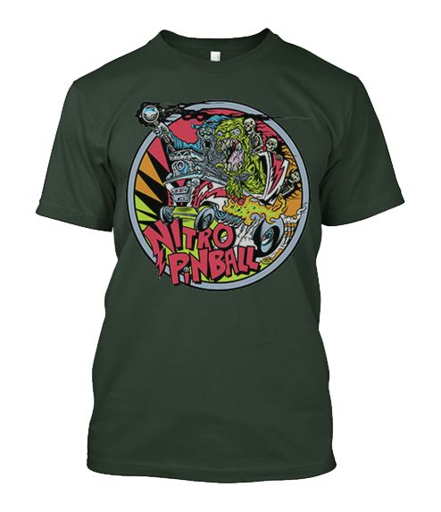 T-Shirt large logo Nitro Pinball designed by Dirty Donny - Nitro Pinball Sales