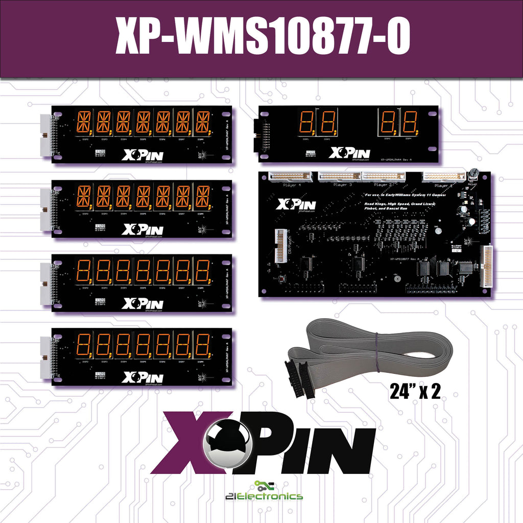 XP-WMS10877-O / WILLIAMS SYSTEM 11: 7 DIGIT DISPLAY: ORANGE