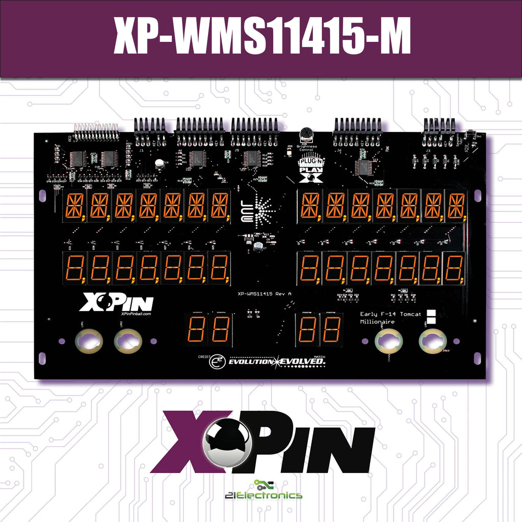 XP-WMS11415-M / WILLIAMS SYSTEM 11A: MILLIONAIRE / 7 DIGIT DISPLAY: ORANGE