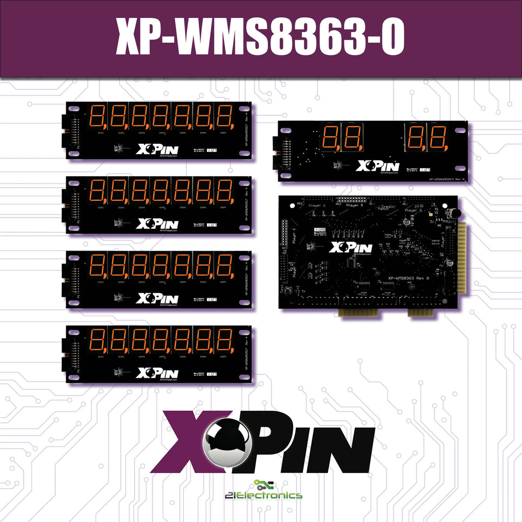 XP-WMS8363-O / WILLIAMS SYSTEM 7-9 / 7 DIGIT DISPLAY: ORANGE